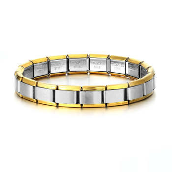 Vintage Golden Edge Italian Charm Bracelets Original Italian Charm Bracelet - NameNecklace