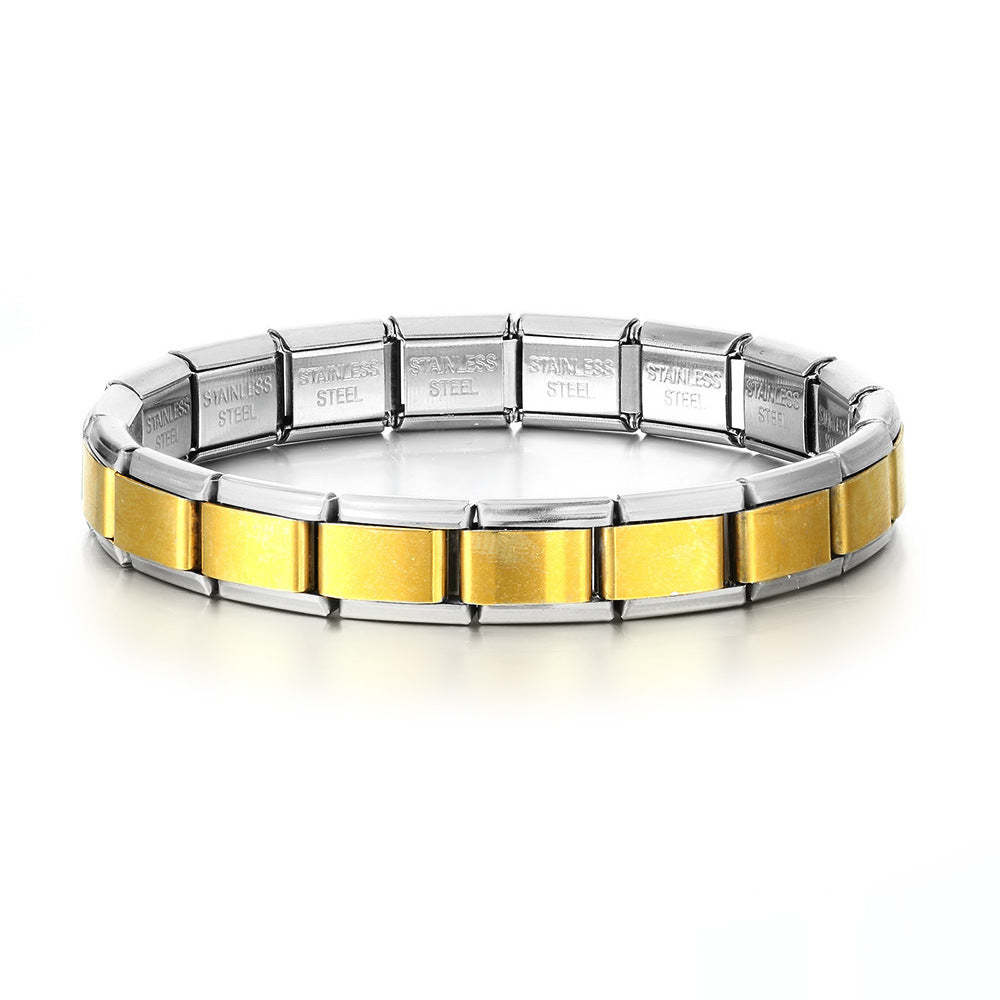 Vintage Silver-Edged Gold Italian Charm Bracelets Original Italian Charm Bracelet - NameNecklace