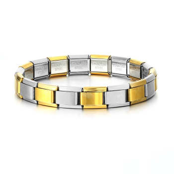 Vintage Silver and Gold Italian Charm Bracelets Original Italian Charm Bracelet - NameNecklace