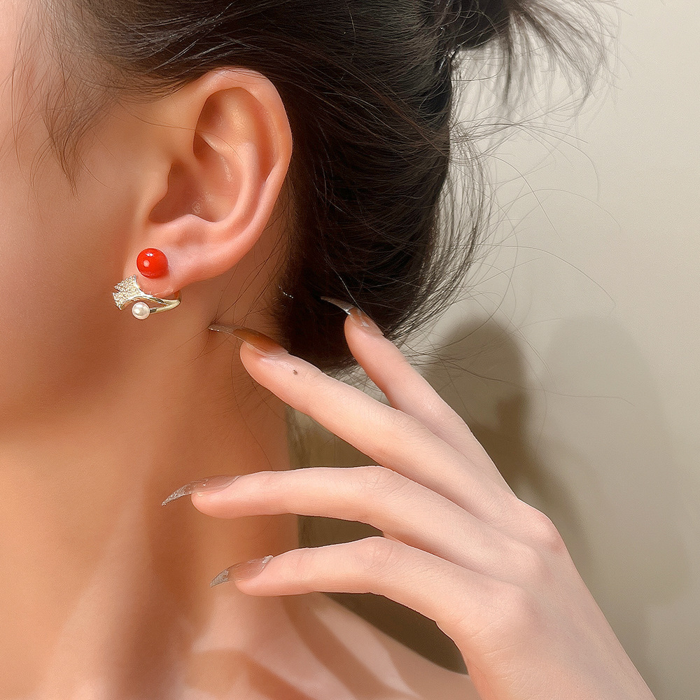 Chic & Elegant Pearl Ear Jackets, Modern Two-Way Studs, Designer Fashion Earrings