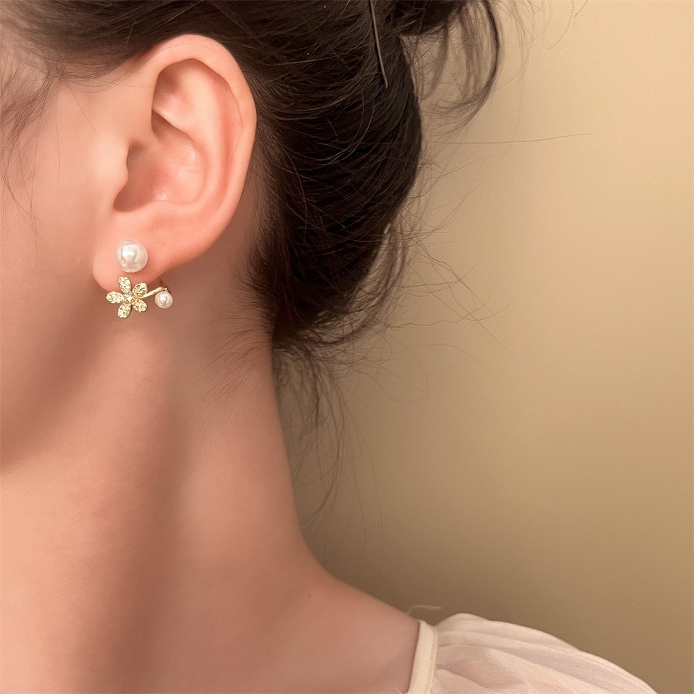 Chic & Elegant Pearl Ear Jackets, Modern Two-Way Studs, Designer Fashi