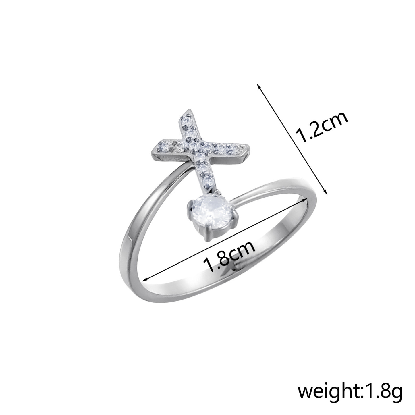 Dainty Initial Ring Adjustable Open Alphabet Letter Ring Cubic Zirconia Personalized Stackable Ring Gold/Silver Plated Women's Jewelry Gift