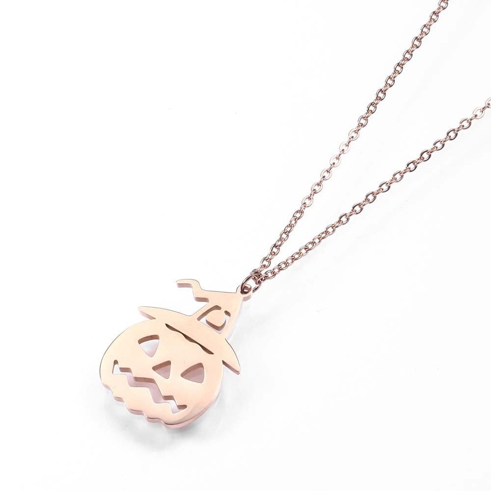 Halloween Necklace Pumpkin Skull Necklace Pumpkin Jewelry Halloween Gifts - Giftlab