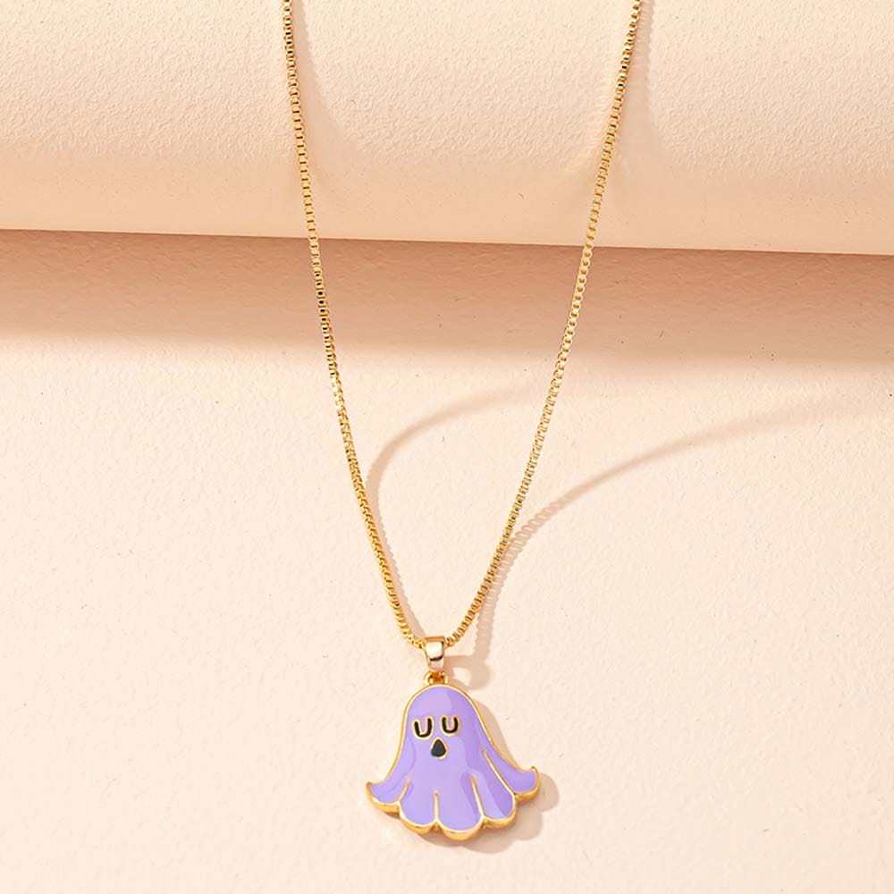 Halloween Ghost Necklace Cute Spooky Boo Halloween Gifts Ghost Necklace - Giftlab