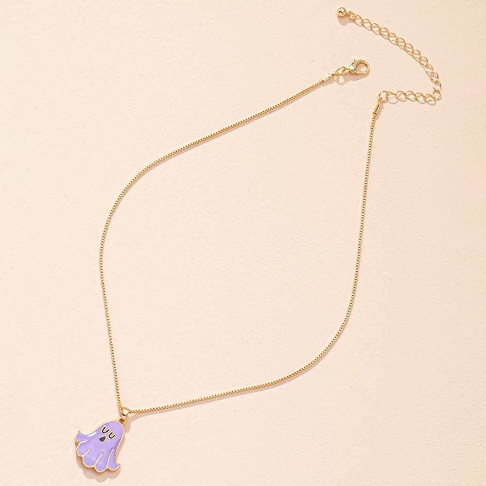 Halloween Ghost Necklace Cute Spooky Boo Halloween Gifts Ghost Necklace - Giftlab