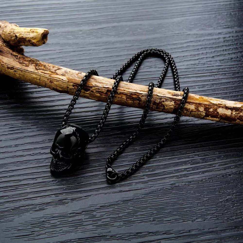 Skull Necklace Gothic Scary Necklace Halloween Gifts - Giftlab