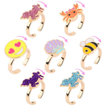 Fidget Rings for Anxiety Adjustable Rotating Rings for Women Girl Best Gifts for Birthday Holiday - NameNecklace
