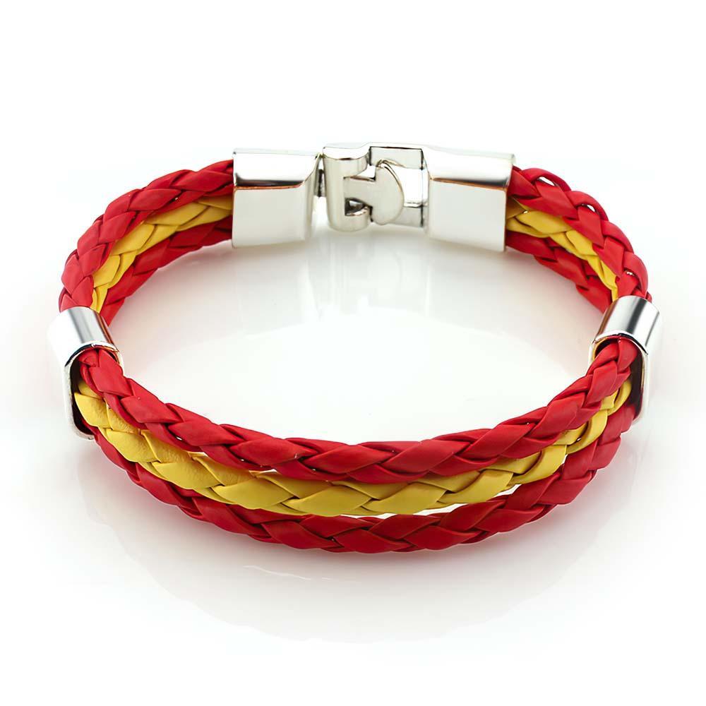 Flag Bracelet World Cup Couple Woven Gifts - NameNecklace