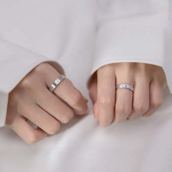 Cute Cat Matching Ring Adjustable Ring Animal Couple Jewelry Gift - NameNecklace