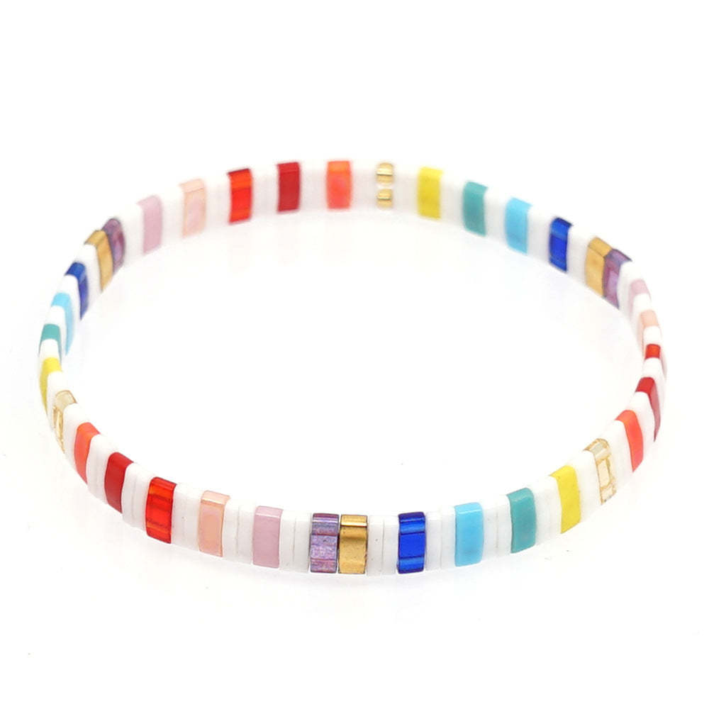 Charming Tila Bracelet Colorful Bracelet Gift for Her - NameNecklace