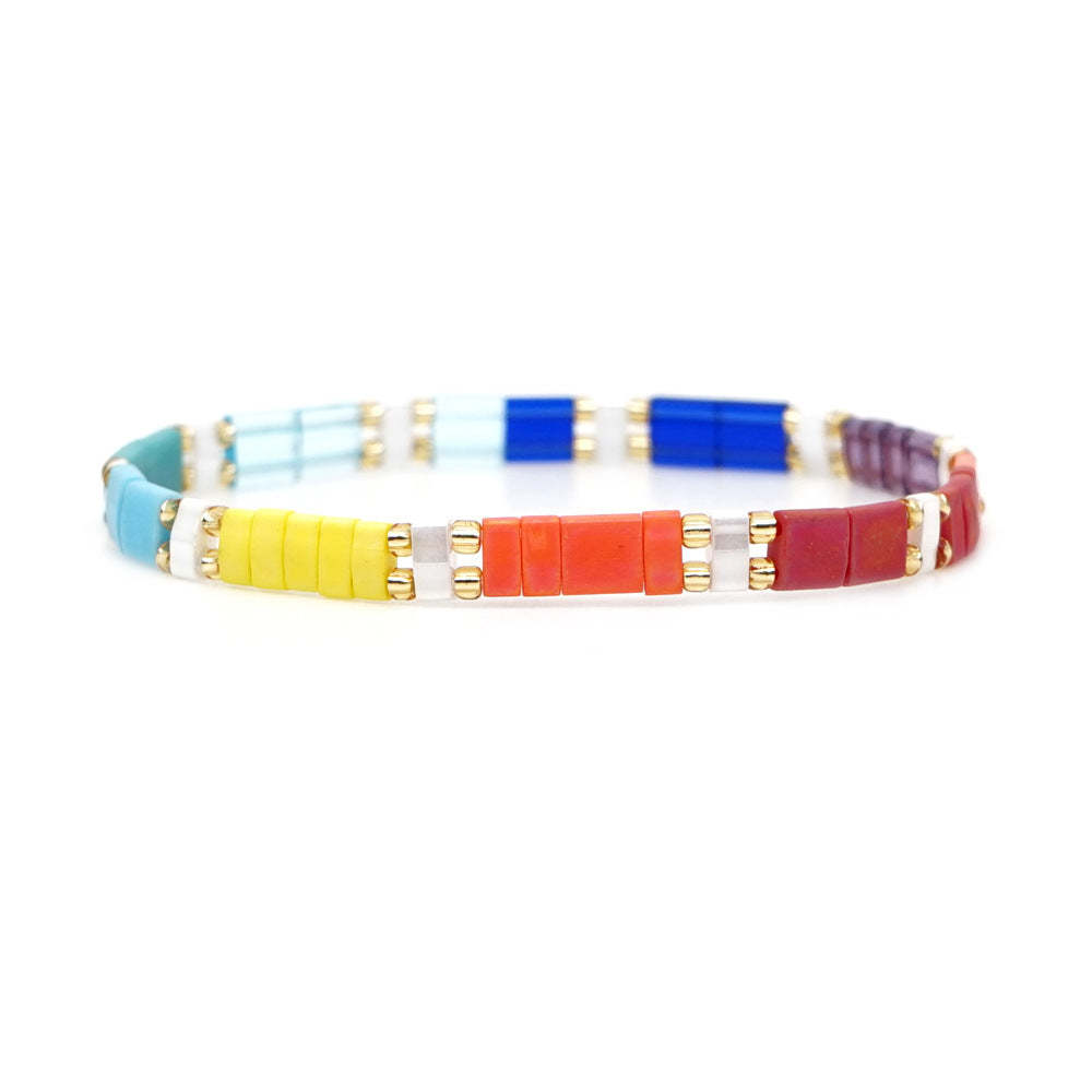 Tila Bead Bracelet Colorful Vintage Fashion Bracelets Gift for Women - NameNecklace