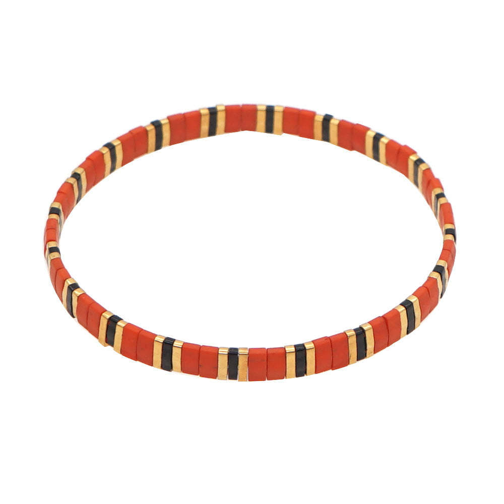 Tila Bead Bracelet Red Vintage Fashion Bracelets Gift - NameNecklace