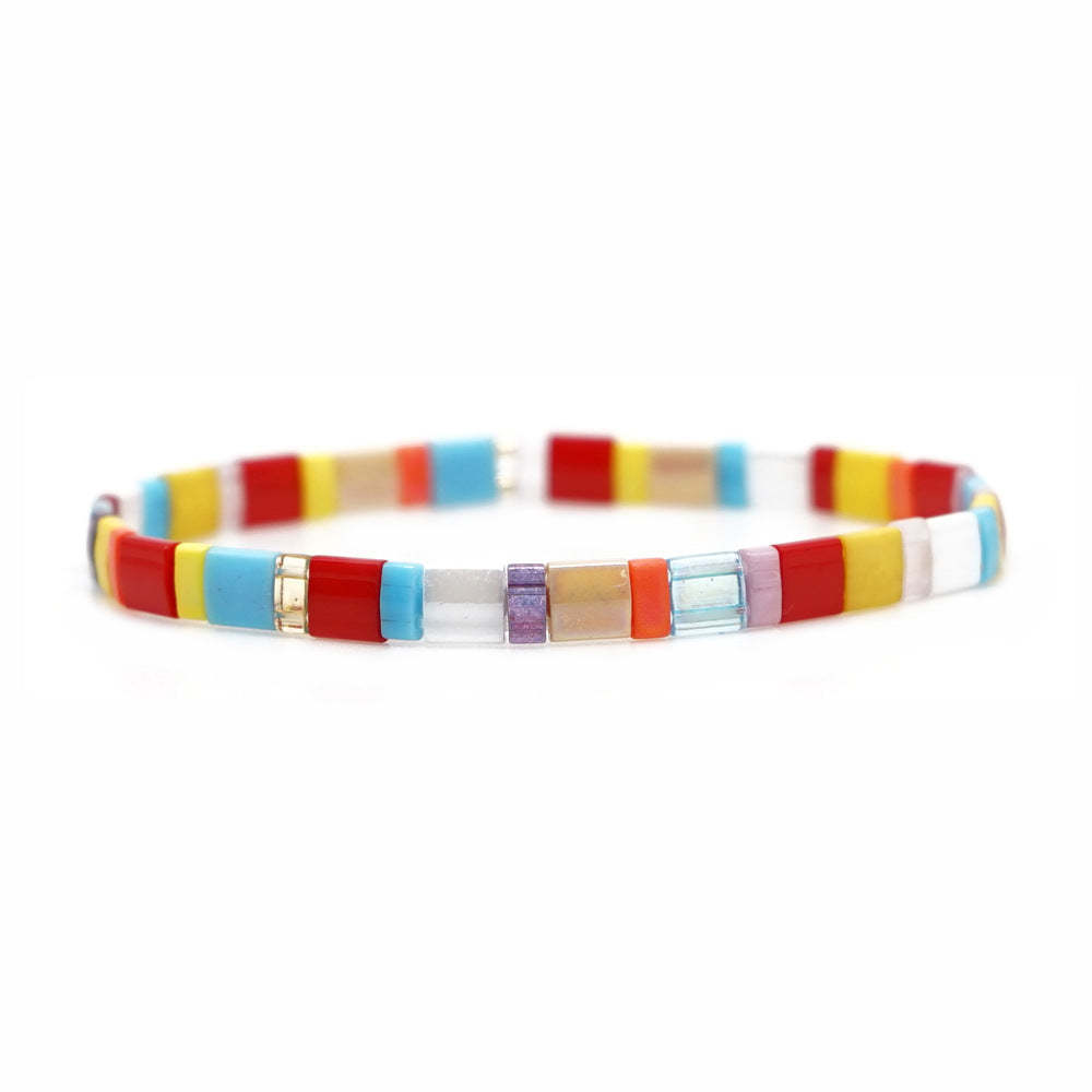Tila Bracelet Rainbow Colors Handcrafted Gift for Jewelry Lovers - NameNecklace