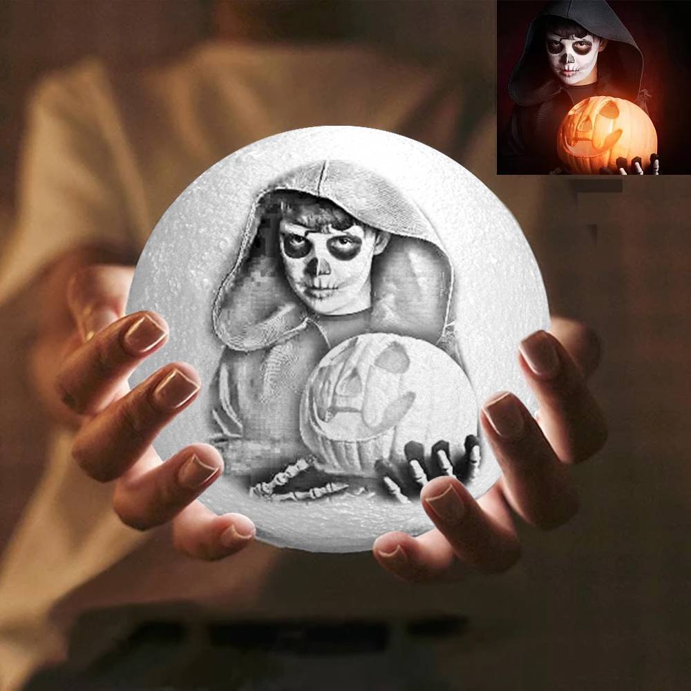 Halloween Gift Engraved Moon Light - Touch Two Colors (10-20cm) - Giftlab