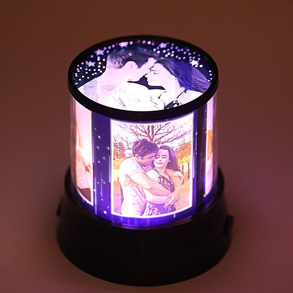 Personalised Photo Lamp, Custom Night Five Photos - yournamenecklaceuk