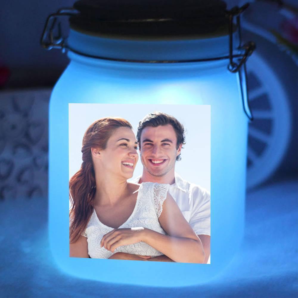 Custom Photo Night Light Glowing Bottle - Four Photos - yournamenecklaceuk