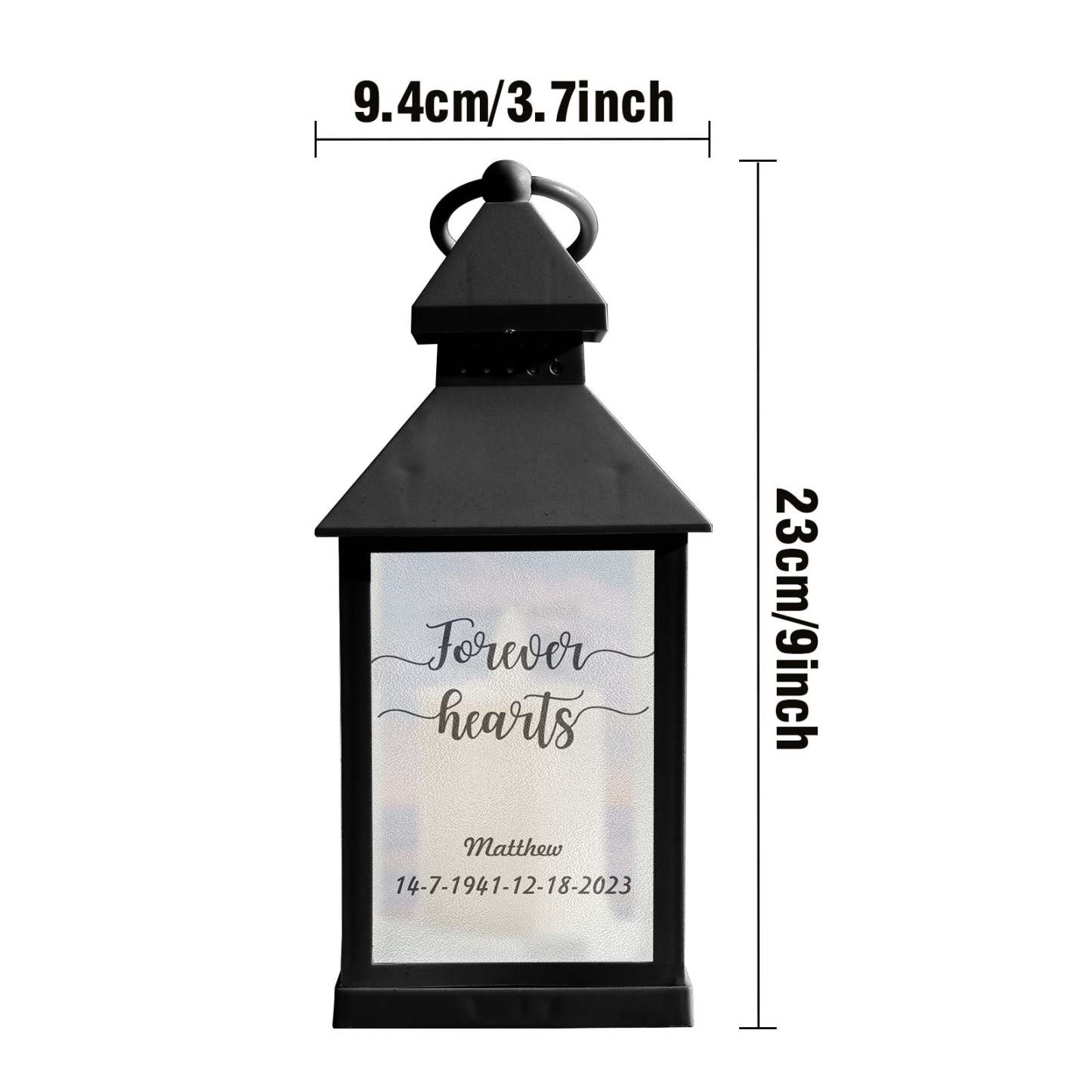 Personalized Memorial LED Light Lantern with Message and Photo Sympathy Bereavement Gifts for Family - Myphotowallet
