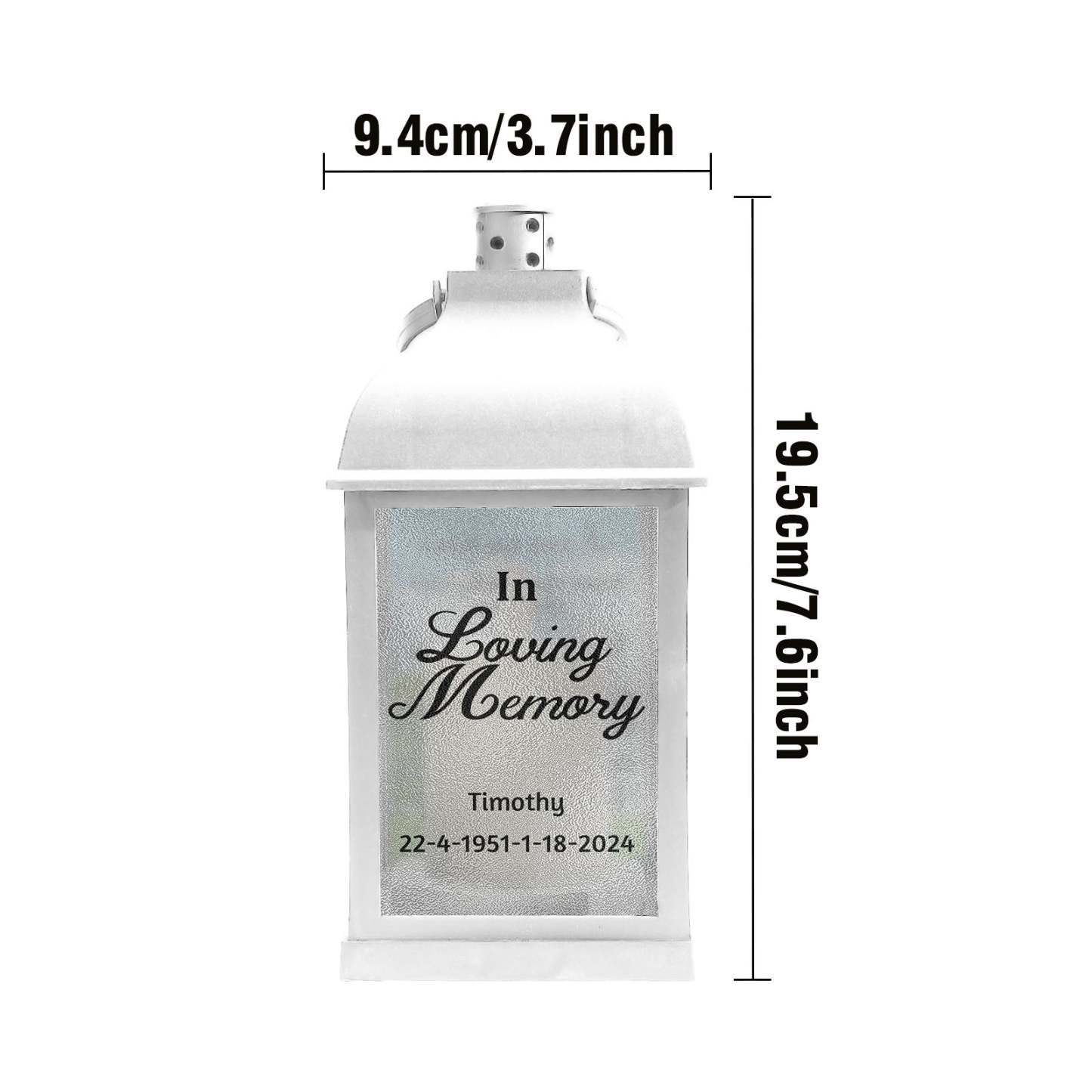 Personalized Memorial LED Light Lantern with Message and Photo Sympathy Bereavement Gifts for Family - Myphotowallet