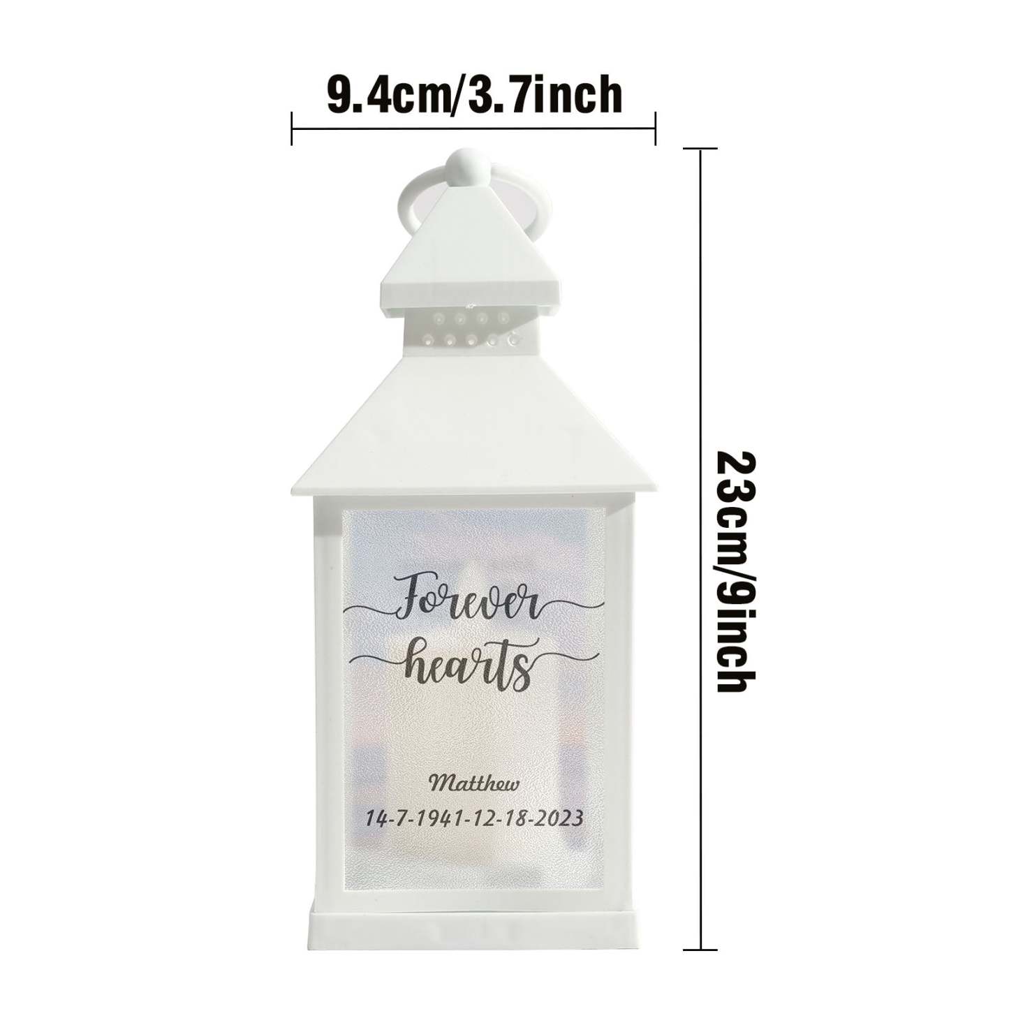 Personalized Memorial LED Light Lantern with Message and Photo Sympathy Bereavement Gifts for Family - Myphotowallet