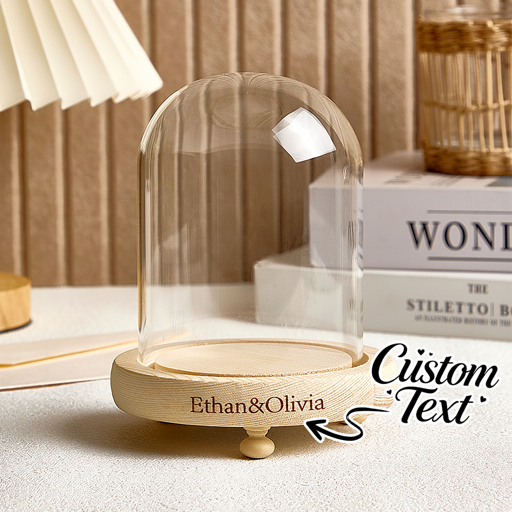 Valentine's Day gift Custom 3D Action Figure Night Lamp Engraved Base from Your Photo Glass Display Dome Personalized  Unique Gift for Boyfriend, Girlfriend or Anniversary - namenecklace