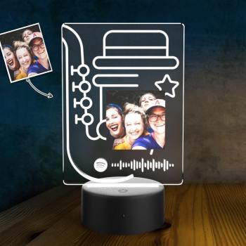 Custom Song Plaque Spotify LED Night Lamp Personalized Gift Gifts for Him - yournamenecklaceuk