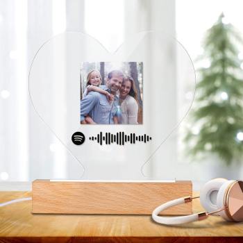 Scannable Spotify Code Night Light Music Memorial Gifts for Family - yournamenecklaceuk