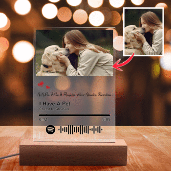 Scannable Spotify Code Night Light Photo Engraved Acrylic Pet Theme Gifts - yournamenecklaceuk