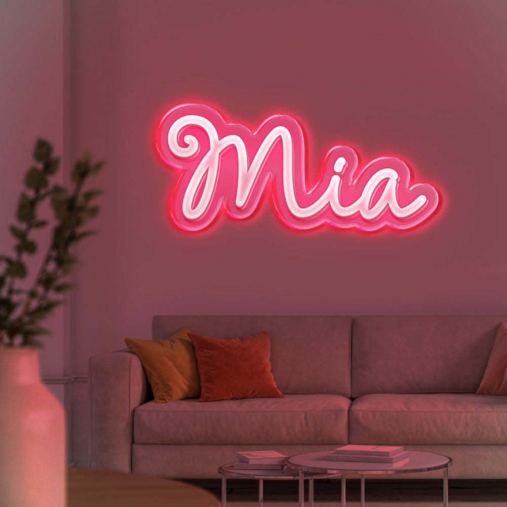 Personalized Name Neon Sign Custom Home Wall Decorations Light Sign Birthday Party Gift - NameNecklace