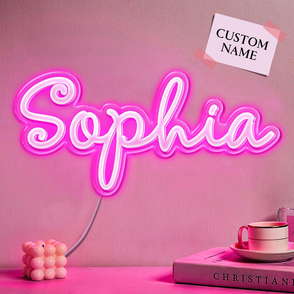 Personalized Name Neon Sign Custom Home Wall Decorations Light Sign Birthday Party Gift - NameNecklace
