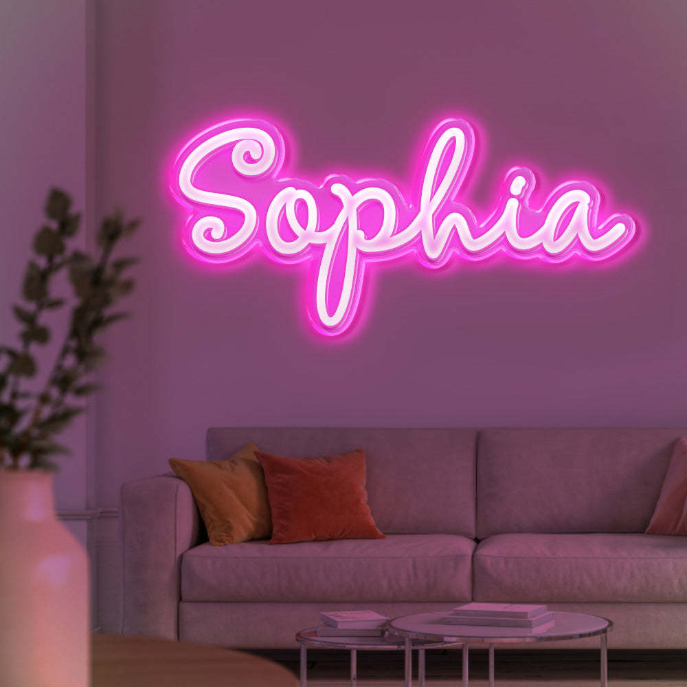 Personalized Name Neon Sign Custom Home Wall Decorations Light Sign Birthday Party Gift - NameNecklace