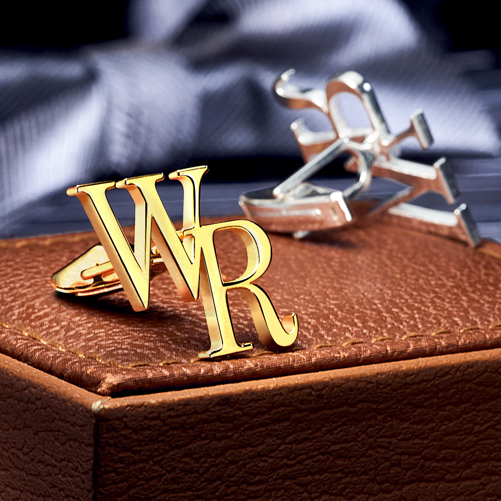 Personalized Name Cufflinks - Customized Cufflinks - Groom Wedding Cufflinks - Groomsmen gift - Initials Cufflinks - Sterling Cufflinks