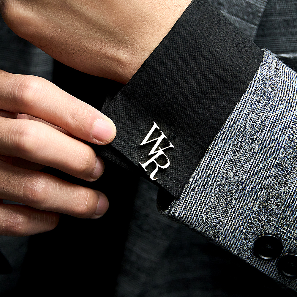 Personalized Name Cufflinks - Customized Cufflinks - Groom Wedding Cufflinks - Groomsmen gift - Initials Cufflinks - Sterling Cufflinks