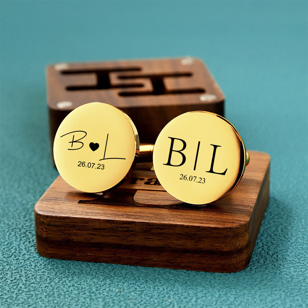 Personalised Father of the Bride gift Cufflinks, Custom Wedding Day Gifts, Father's Day gift, Thank you Wedding Gift, Gifts from Bride