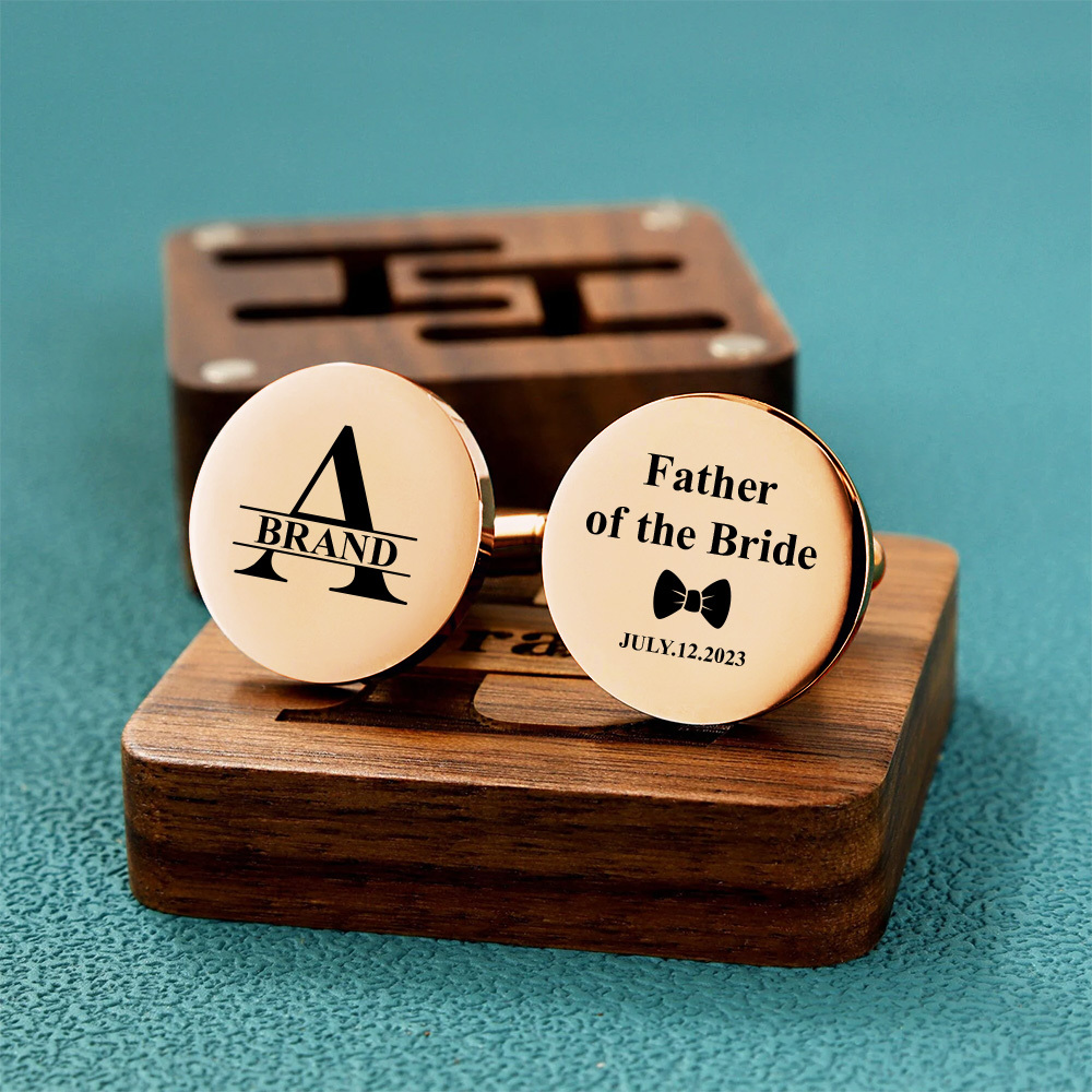 Personalised Father of the Bride gift Cufflinks, Custom Wedding Day Gifts, Father's Day gift, Thank you Wedding Gift, Gifts from Bride
