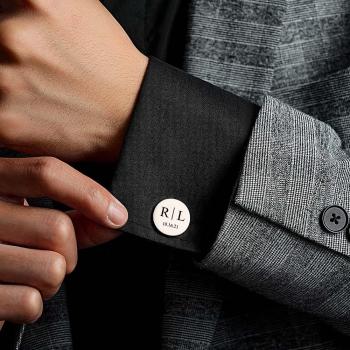 Personalized Cuff Links | Groomsmen CuffLinks | Wedding Gifts | Custom Cufflinks for Him | Round Cufflinks | Anniversary Gift