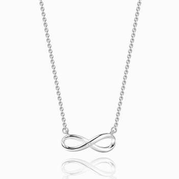 Infinity Love Necklace With Swarovski Crystal Silver