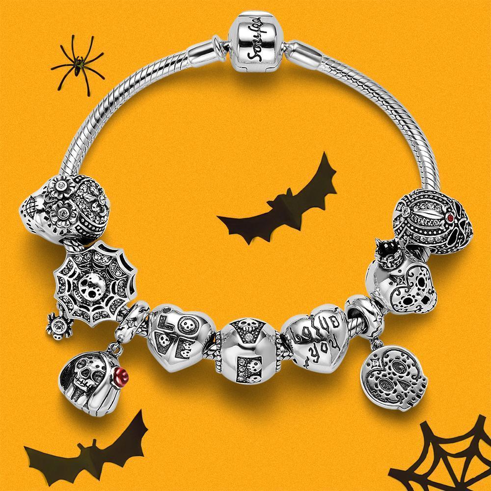 Skeleton's Love Charm Stopper Gift Silver