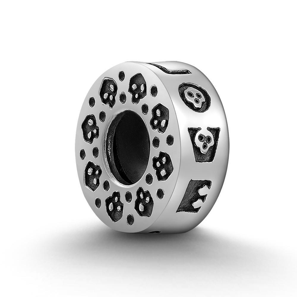Skeleton's Love Charm Stopper Gift Silver