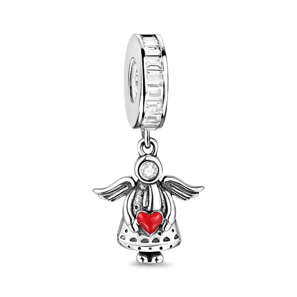 Angel Gift Charm Bangle Silver Christmas Gift