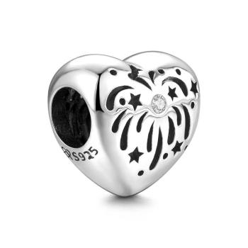 Gorgeous Fireworks Charm Christmas Gift silver - yournamenecklaceuk