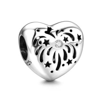 Gorgeous Fireworks Charm Christmas Gift silver - yournamenecklaceuk