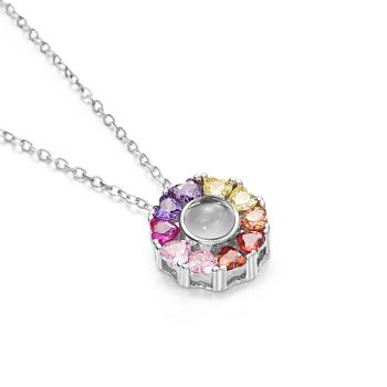 925 Sterling Silver Projection Photo Love Necklace Personalized Projective Pendant Gift for Her - NameNecklace