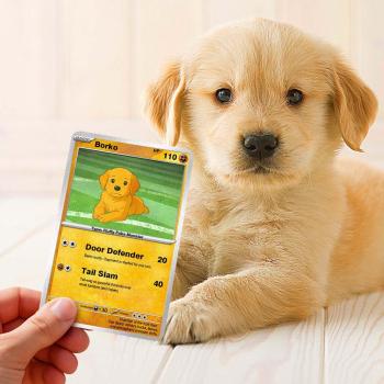 Custom Pet Portrait Trading Card – Funny Gift for Dog Lovers from Photo