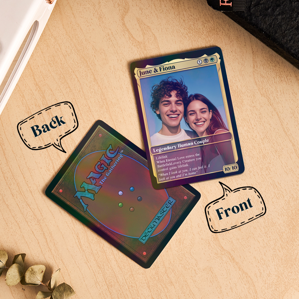 Custom Foil Collectible Card Personalized Fantasy Game Card Unique Gift for TCG Players
