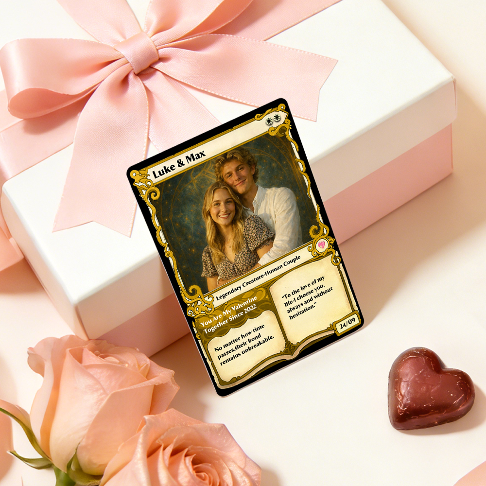 Custom MTG Anime Card Personalized Magic Card Fantasy Game Anime Card Valentine's Day Gift for Couple - namenecklace