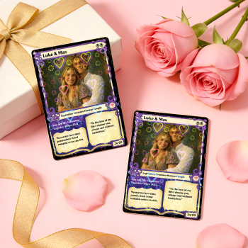 Custom MTG Anime Card Personalized Magic Card Fantasy Game Anime Card Valentine's Day Gift for Couple - namenecklace