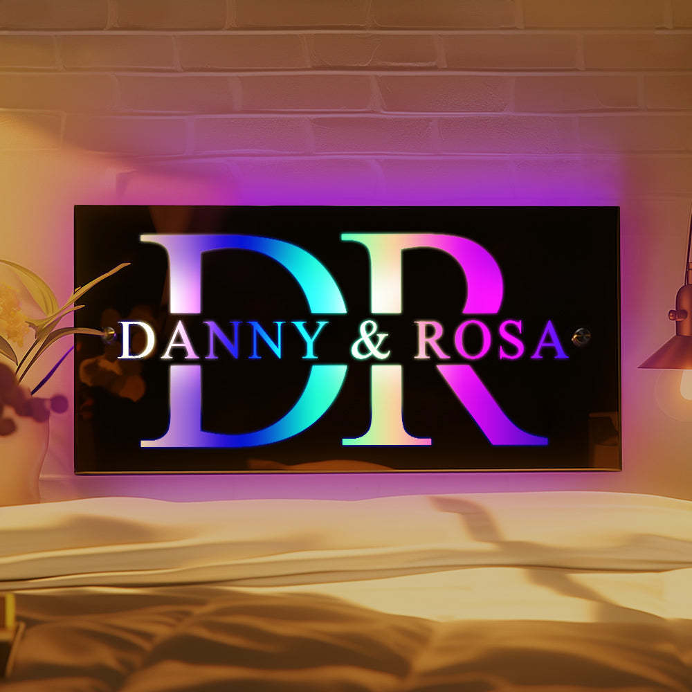 Personalized Name Mirror Light House Sign Couple Gift - NameNecklace