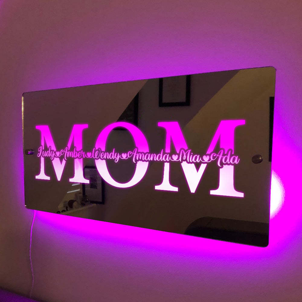 Custom Name Mirror Light Mother's Day Commemorate Gift - NameNecklace