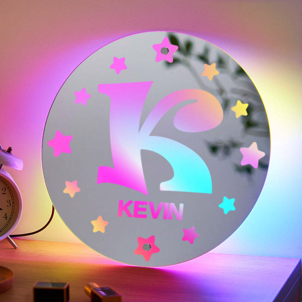 Personalized Custom Mirror Light Name Letter Night Light - NameNecklace