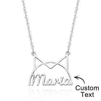 Personalized Pet Name Necklace for Women Pet Lover Memorial Pendant Necklace Cat Animal Pendant Jewelry Gift - NameNecklace